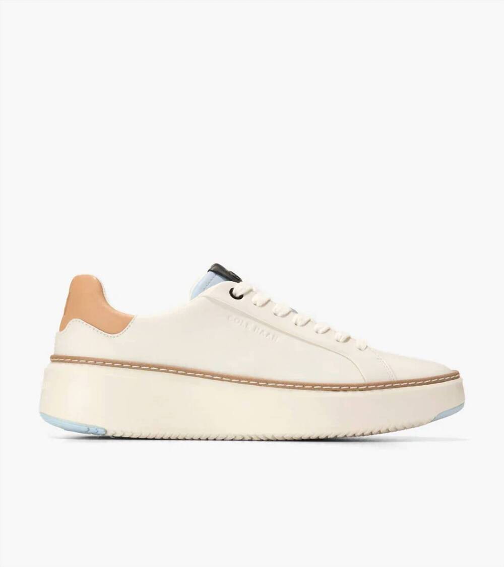 NEW COLE HAAN women's grandpro topspin sneaker in ivory biscuit